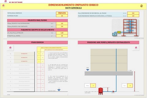 calcolo impianti idrico sanitari in excel