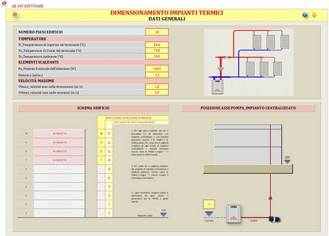 Programma in excel per il calcolo e la verifica di impianti termici centralizzati o autonomi.