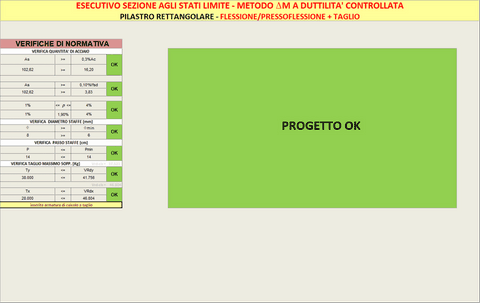 PROGETTO PILASTRO  Statico/ Sismico_M+N+T__metodo DELTA M  a DUTTILITA' CONTROLLATA__SLU
