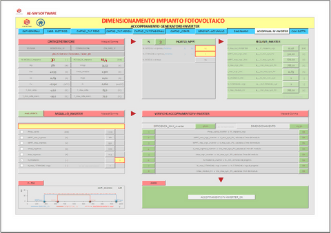 Dimensionamento in excel di impianti fotovoltaici monofase e trifase. Impianti off-grid; on-grid; ibridi