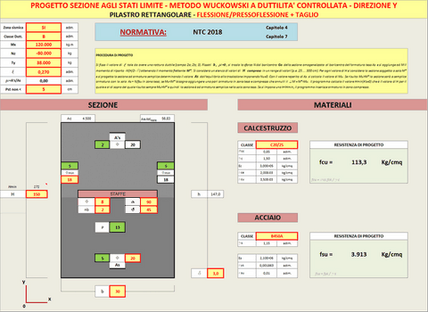 PROGETTO PILASTRO statico/sismico_M+N+T__metodo Wuckoski__SLU