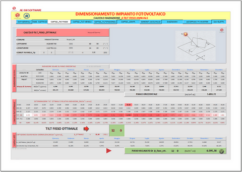 Dimensionamento in excel di impianti fotovoltaici monofase e trifase. Impianti off-grid; on-grid; ibridi