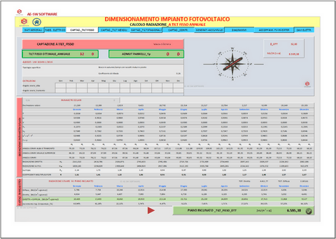 Dimensionamento in excel di impianti fotovoltaici monofase e trifase. Impianti off-grid; on-grid; ibridi