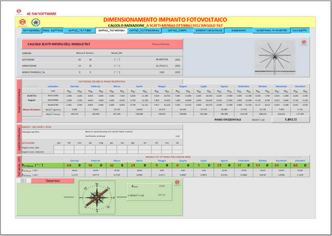 Dimensionamento in excel di impianti fotovoltaici monofase e trifase. Impianti off-grid; on-grid; ibridi