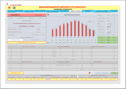 Dimensionamento in excel di impianti fotovoltaici monofase e trifase. Impianti off-grid; on-grid; ibridi