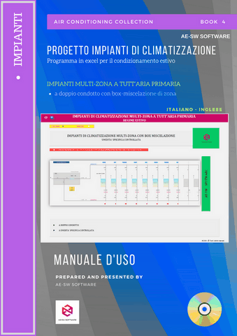 Progetto impianti di climatizzazione a tutt'aria. Programma in excel per il dimensionamento di impianti multi-zona a tutt'aria  primaria con miscelazione da plenum