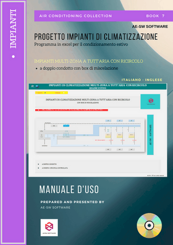 Progetto impianti di climatizzazione a tutt'aria. Programma in excel per il dimensionamento di impianti multi-zona a tutt'aria con ricircolo e box miscelazione