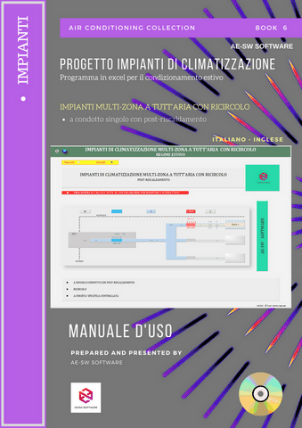 Progetto impianti di climatizzazione a tutt'aria. Programma in excel per il dimensionamento di impianti multi-zona a tutt'aria  primaria con miscelazione da plenum